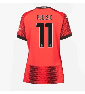 AC Milan Christian Pulisic #11 Replica Home Stadium Shirt for Women 2023-24 Short Sleeve